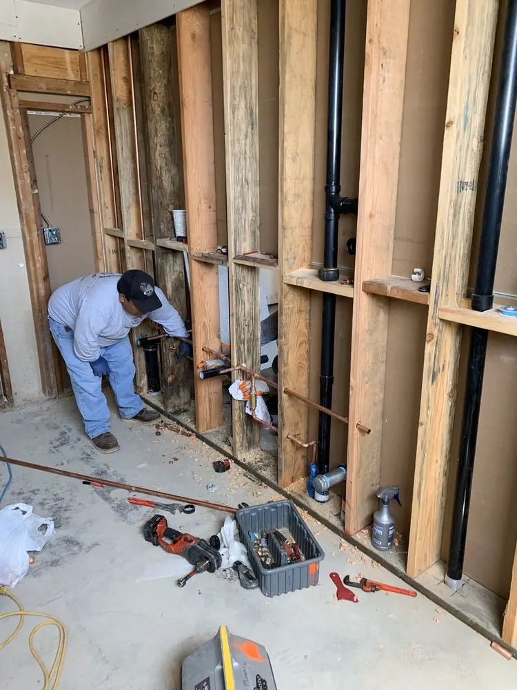 Commercial rough-in plumbing for Water Heater Replacement in Bingham